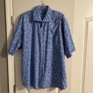 Alan Flusser Men's Flower Butterfly Shirt XXL